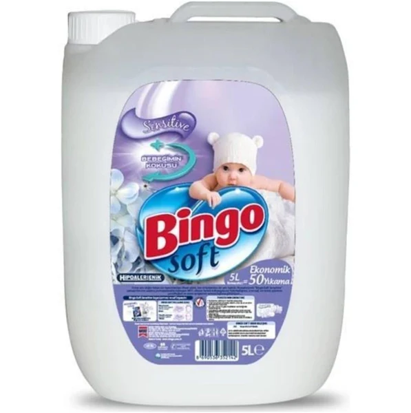  - BİNGO SOFT YUMUŞATICI 5 LT SENSİTİVE